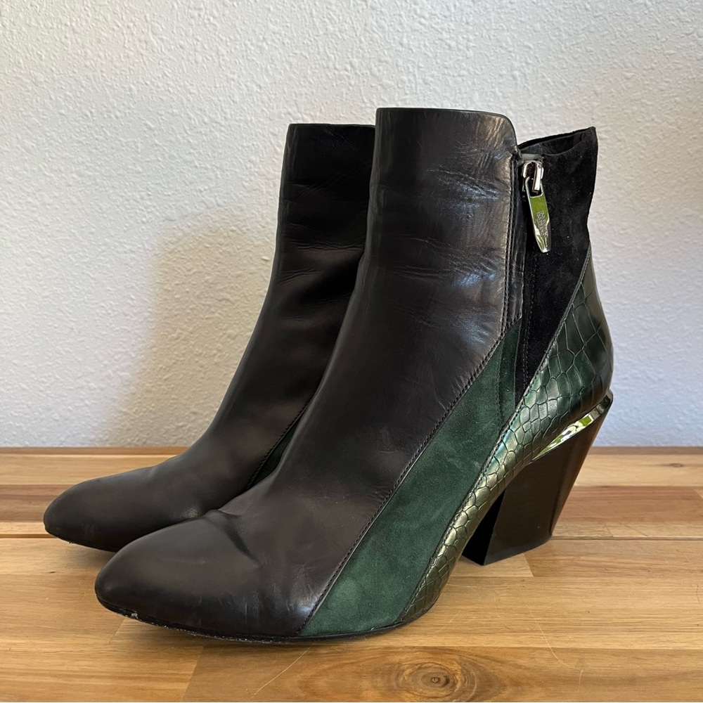 Sigerson Morrison Leila Mixed Combo Ankle Bootie Size 9.5 B - Picture 4 of 13